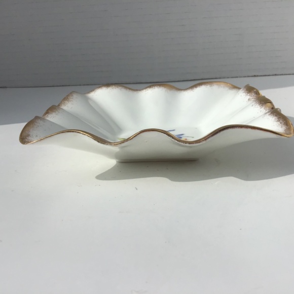 Royal Stuart Spencer Stevenson Square Bone China Candy Dish Floral Gold Trim - Picture 3 of 6